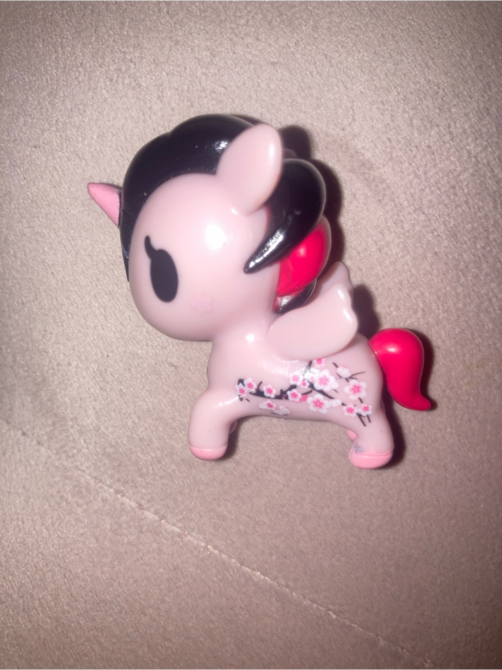TokiDoki Neon Star Hana Pink Floral Unicorn Figure